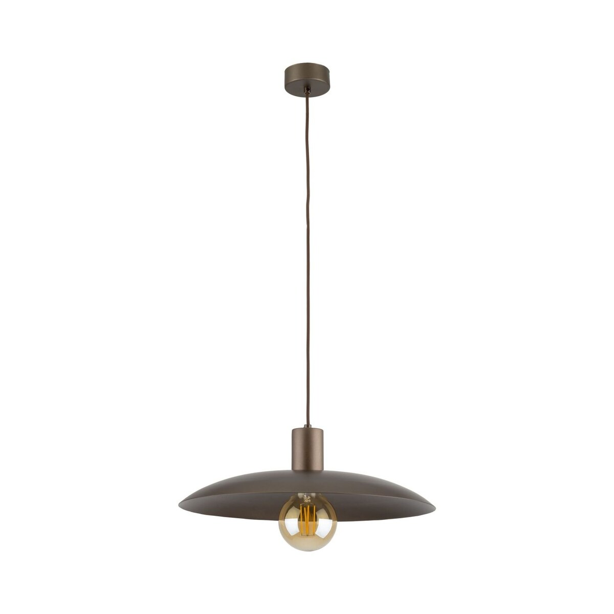 Lampa wisząca TK Lighting ASTRA BROWN 10964, brązowa, E27, regulowana wysokość do 150 cm, średnica 41 cm