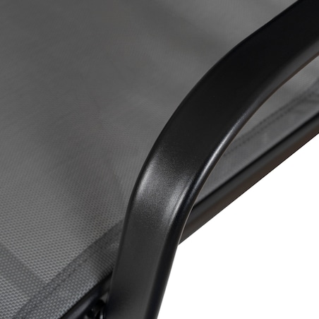 Zestaw Mebli Ogrodowych Na Taras Ogród Komplet Textilene Szary MINNESOTA