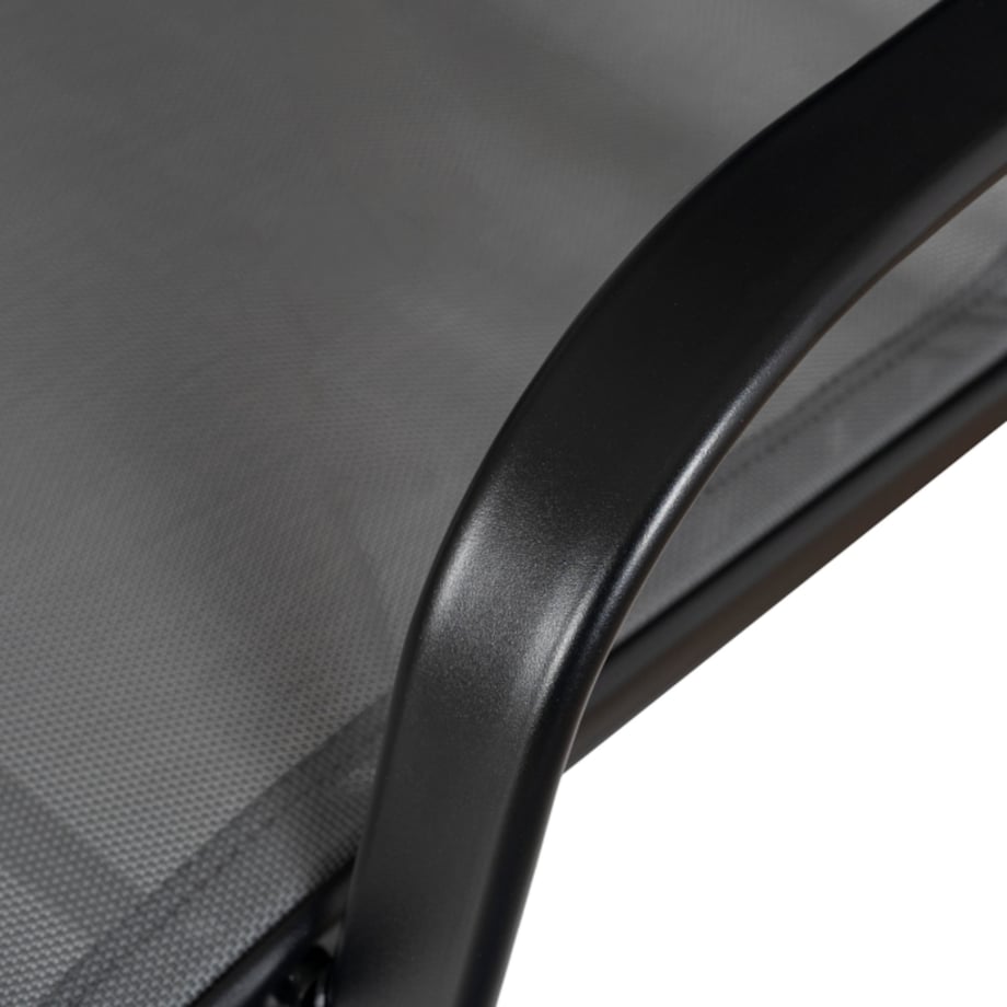 Zestaw Mebli Ogrodowych Na Taras Ogród Komplet Textilene Szary MINNESOTA