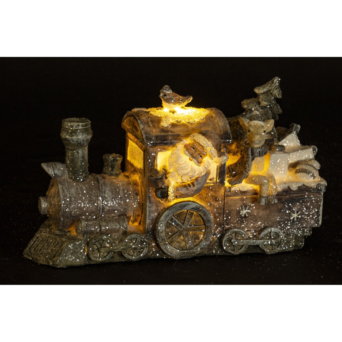 Dekoracja - pociąg świąteczny 10x18x7 cm LOKOMOTYWA