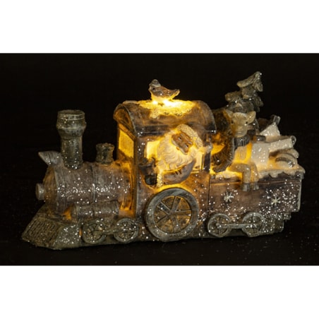 Dekoracja - pociąg świąteczny 10x18x7 cm LOKOMOTYWA