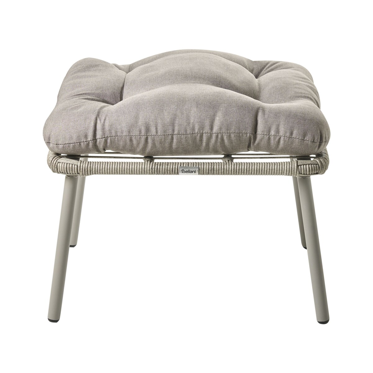 Fotel ogrodowy technorattan z podnóżkiem szary MURANO