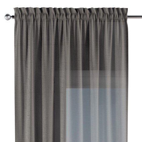 Zasłona na kanale z grzywką 1 szt. 130x245 szary