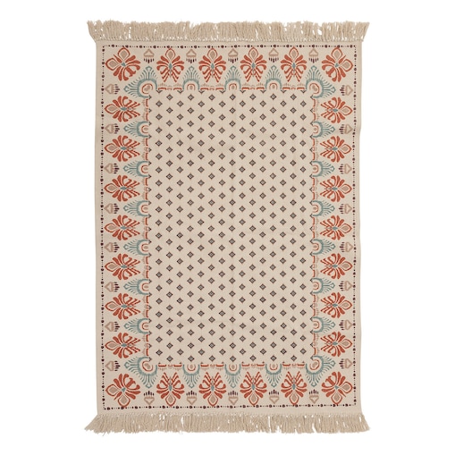Bawełniany dywan z frędzlami IKAT, 120 x 170 cm