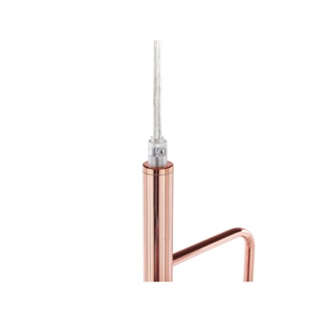 Lampa wisząca 3-punktowa metalowa miedziana BOGNA