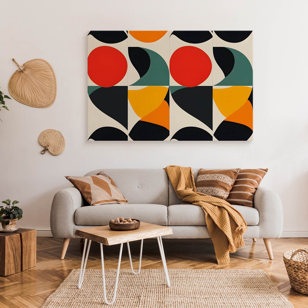 Obraz Ścienny Do Salonu Sypialni Abstrakcyjne Ornamenty Styl Vintage 70x50cm