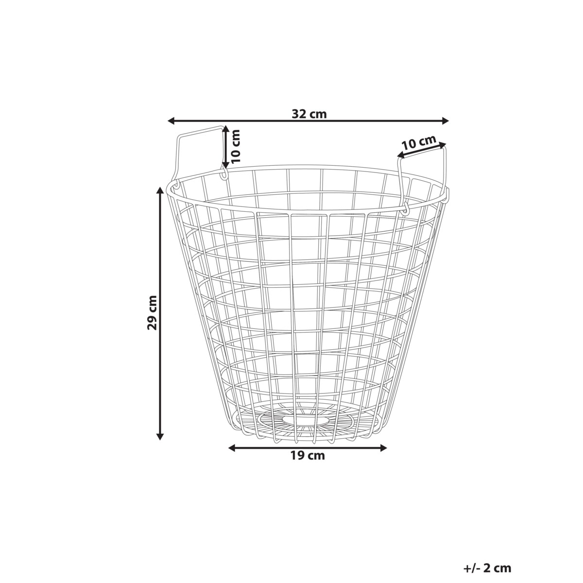 Kosz metalowy złoty NITMA