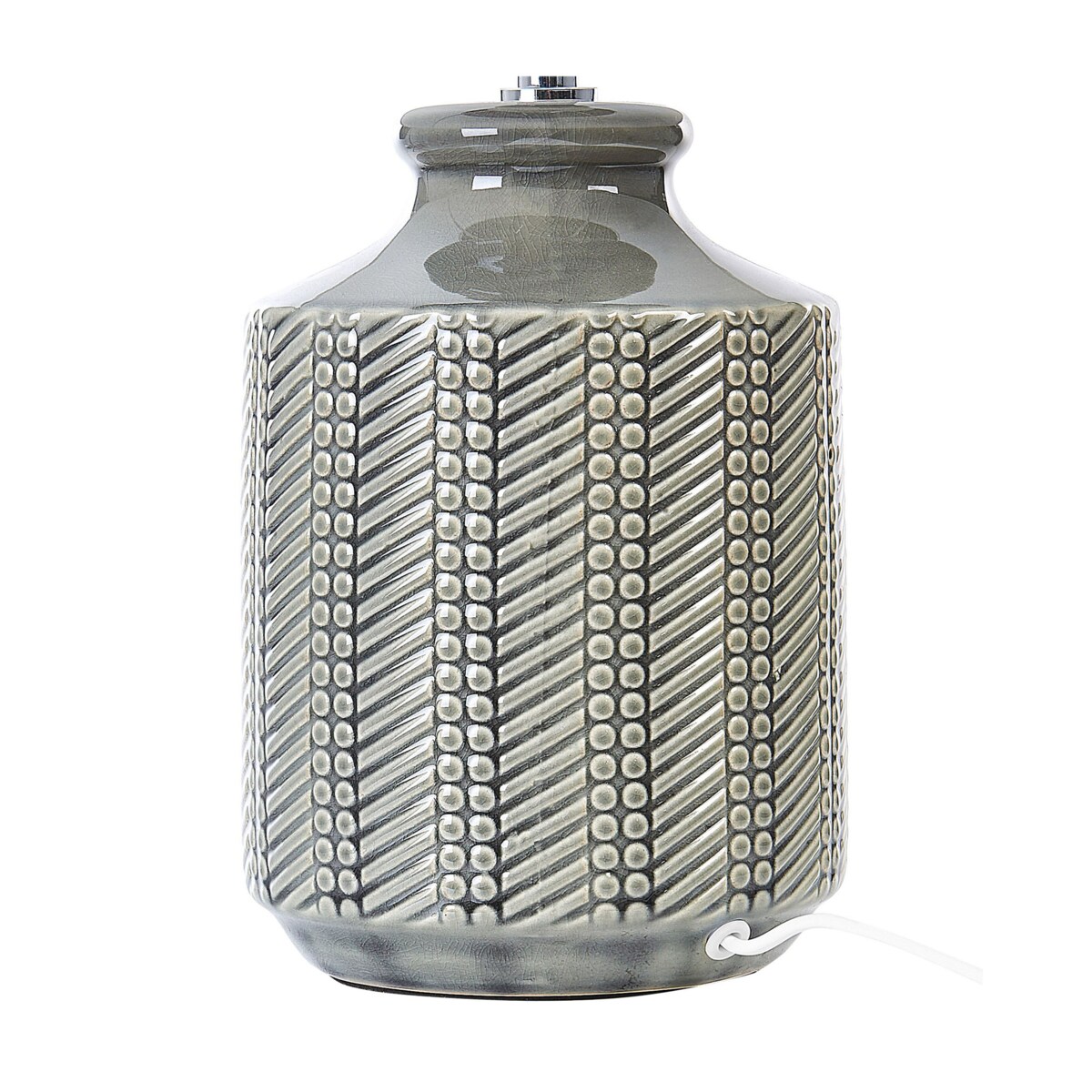 Lampa stołowa ceramiczna szara ESPERANCE