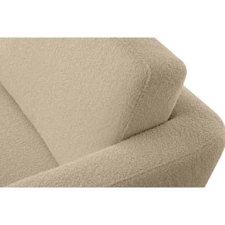 KONSIMO TAGIO Fotel pluszowy skandynawski w kolorze beżowym