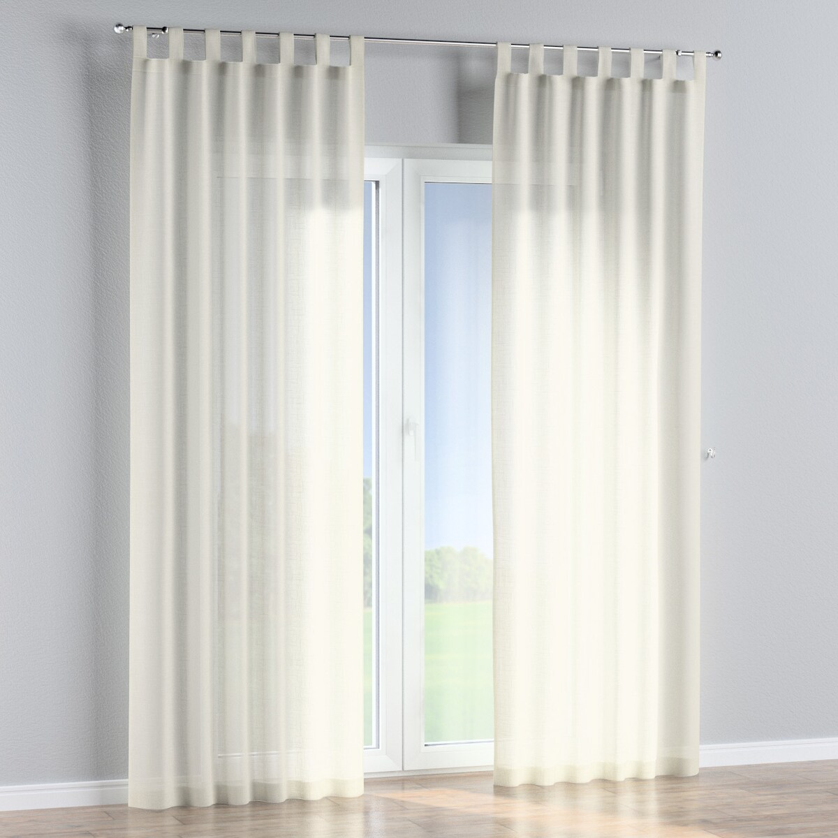 Zasłona na szelkach 1 szt. 130x245 prześwitujący ecru