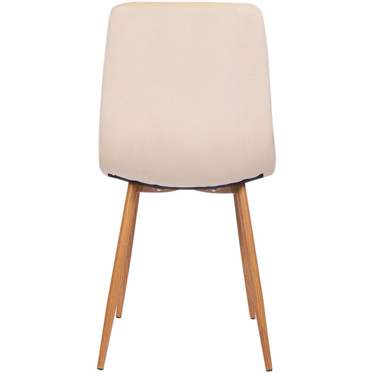 Krzesło tapicerowane do salonu beżowe welurowe pikowane