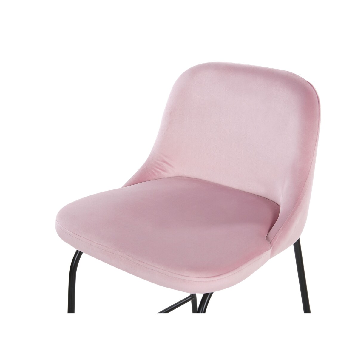 Zestaw 2 krzeseł barowych welurowy różowy NEKOMA