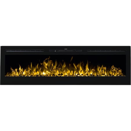 Kominek elektryczny AFLAMO Majestic 26 - ścienny i do zabudowy - 66x42x12 cm - kominek LED z funkcją grzania 750/1500 W