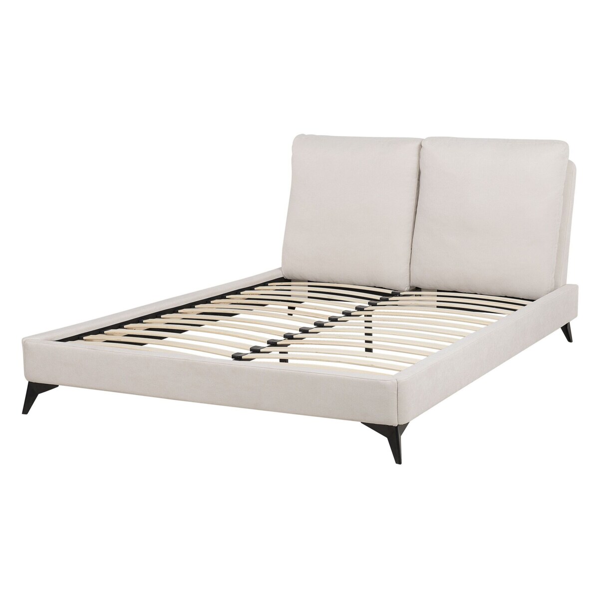 Łóżko tapicerowane 140 x 200 cm beżowe MELLE