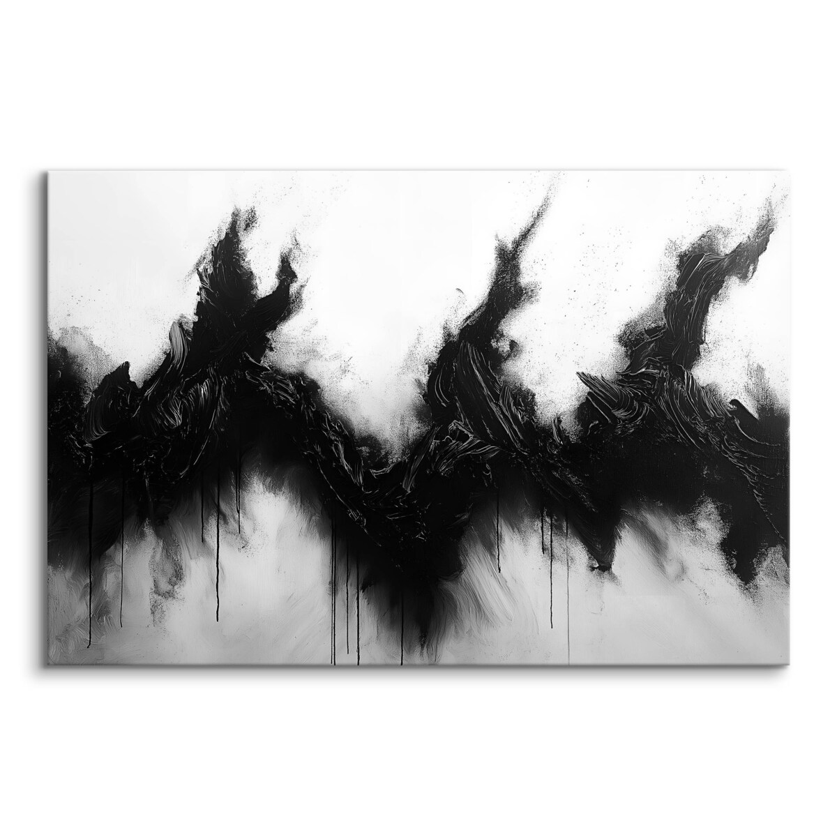 Obraz Do Salonu Sypialni Czarny Dym Abstrakcja Styl Nowoczesny 70x50cm