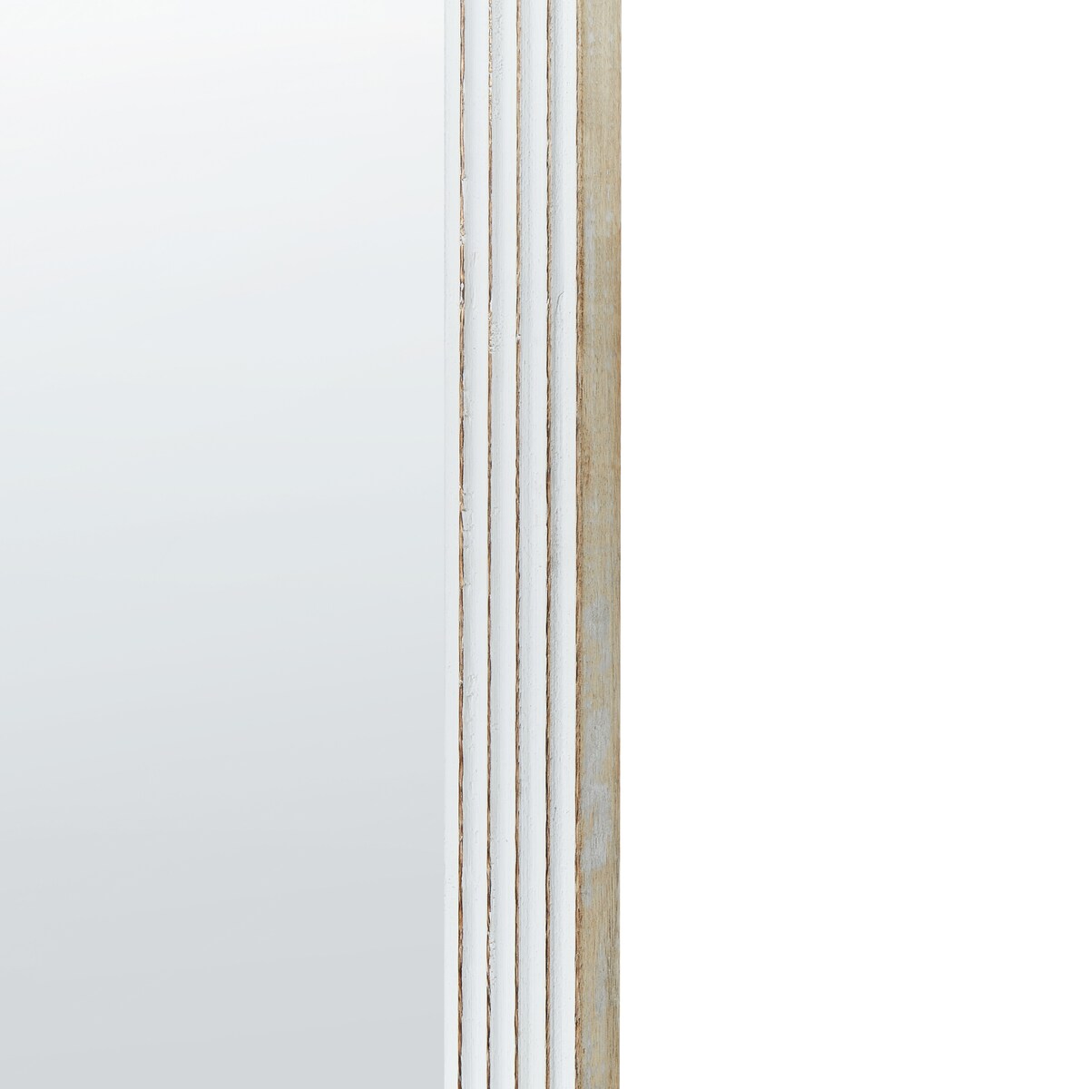 Lustro ścienne BRIANT 56 cm 130 cm Drewno mango Biały