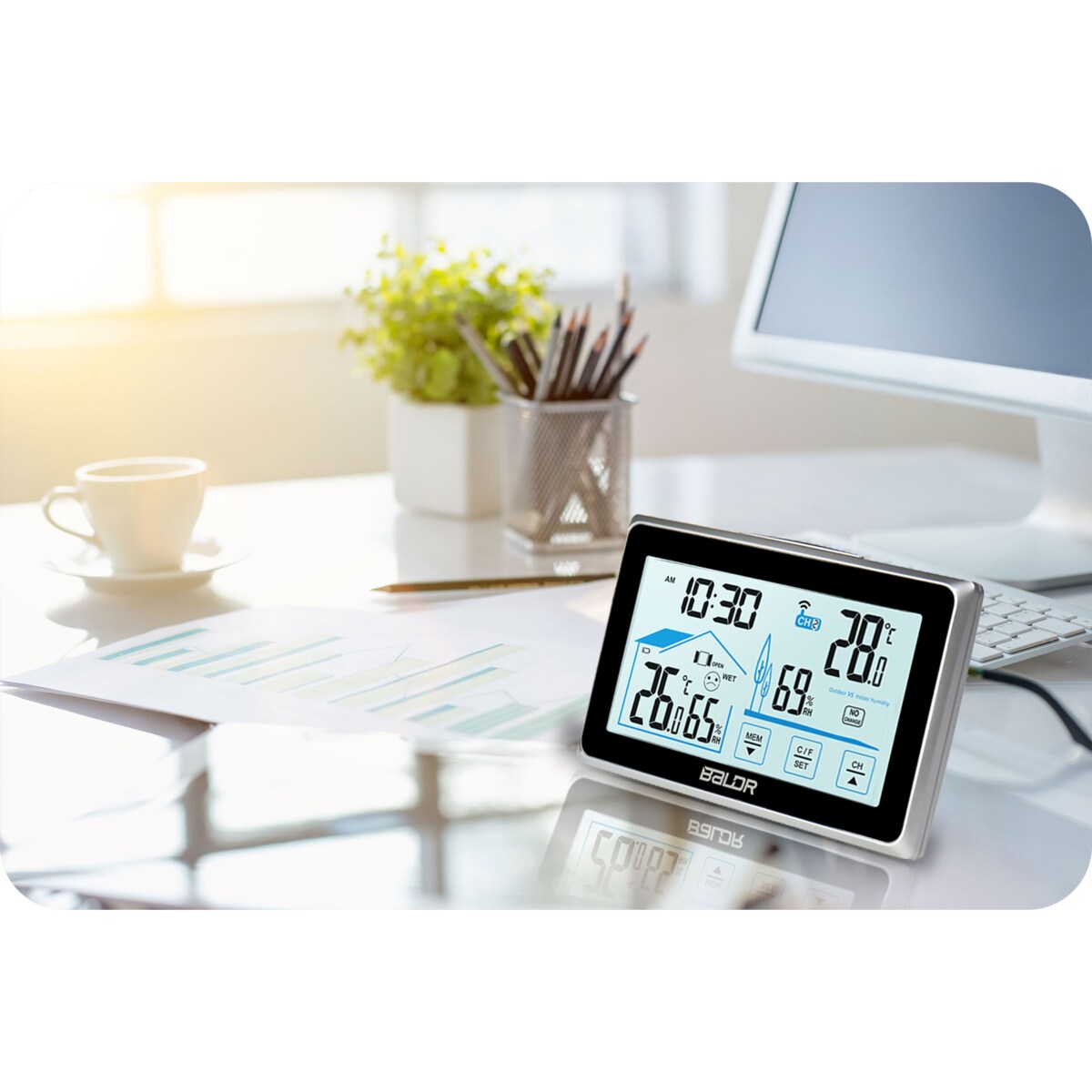 Bezprzewodowa stacja pogodowa pogody higrometr Baldr