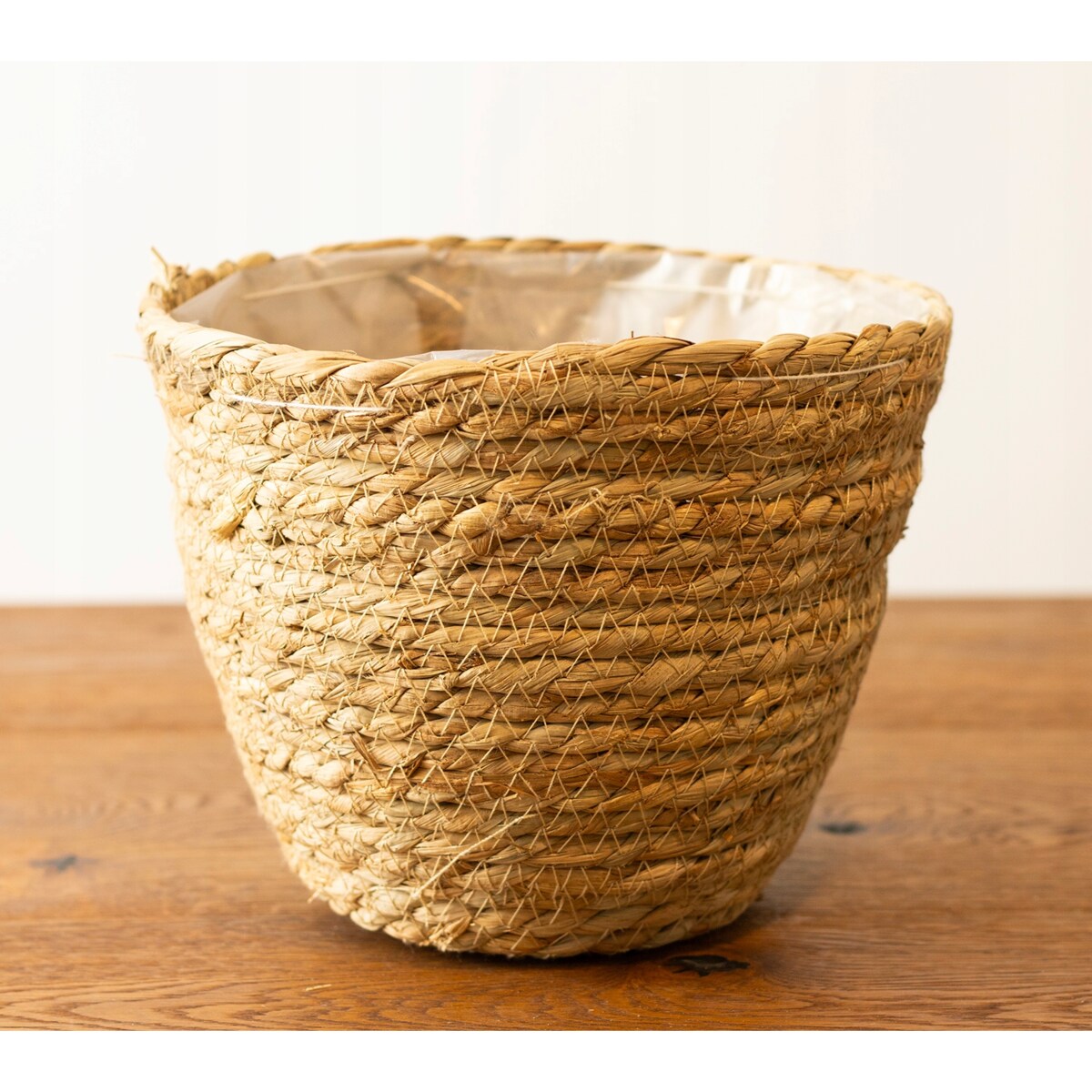 DONICZKA osłonka DUŻA NATURALNA styl boho dekoracyjna okrągła doniczka 20cm