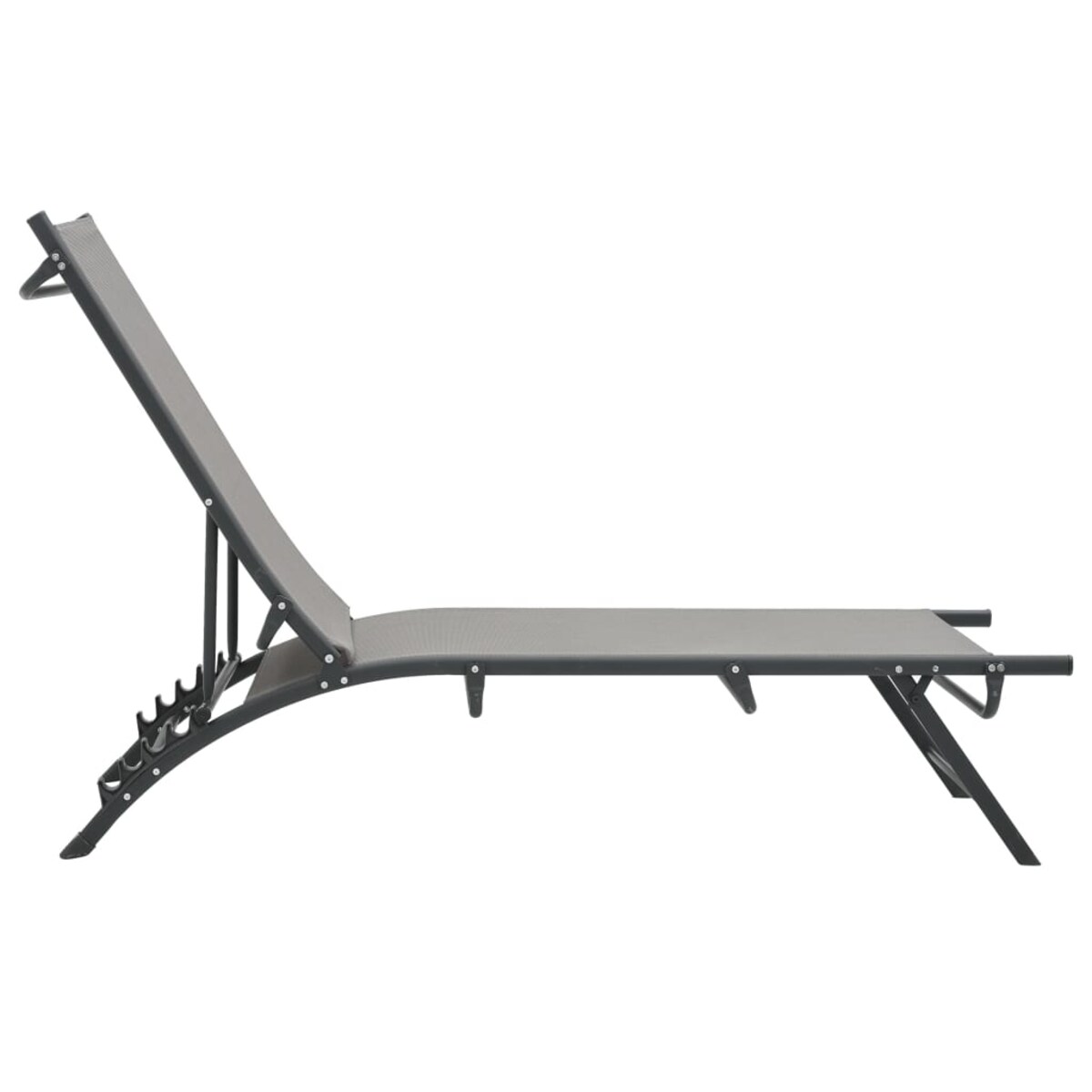 vidaXL Leżaki, 2 szt., textilene i stal