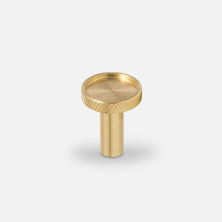 VERA S uchwyt jednopunktowy mosiężny szczotkowany nielakierowany