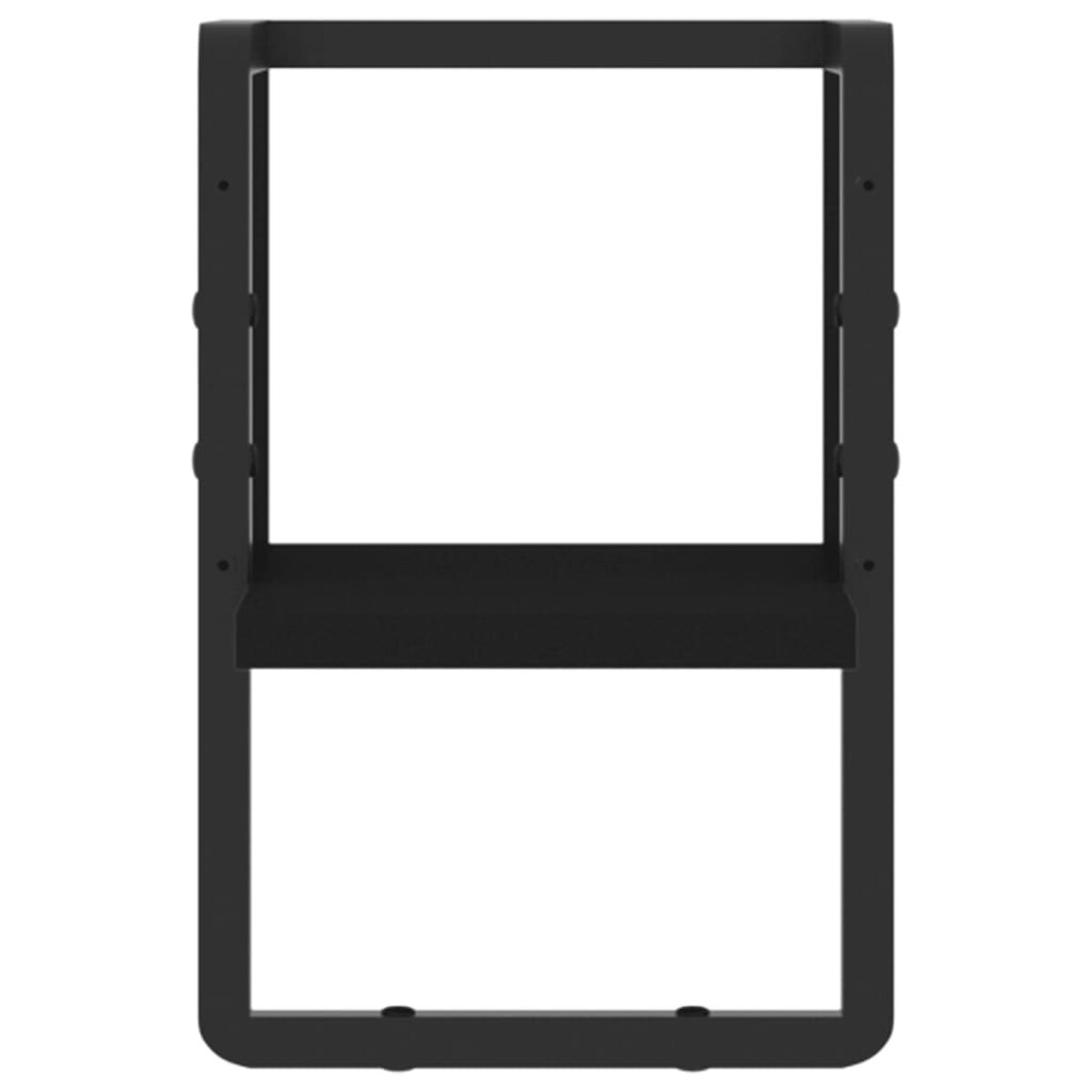 vidaXL Półka ścienna z drążkiem, czarna, 20x25x30 cm