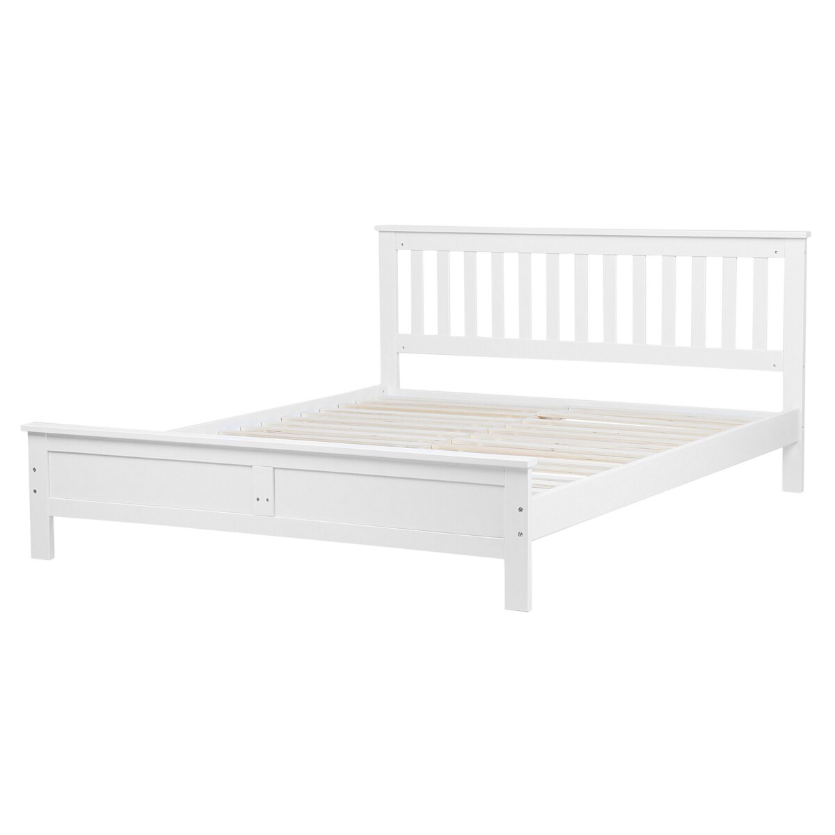 Łóżko drewniane 160 x 200 cm białe MAYENNE