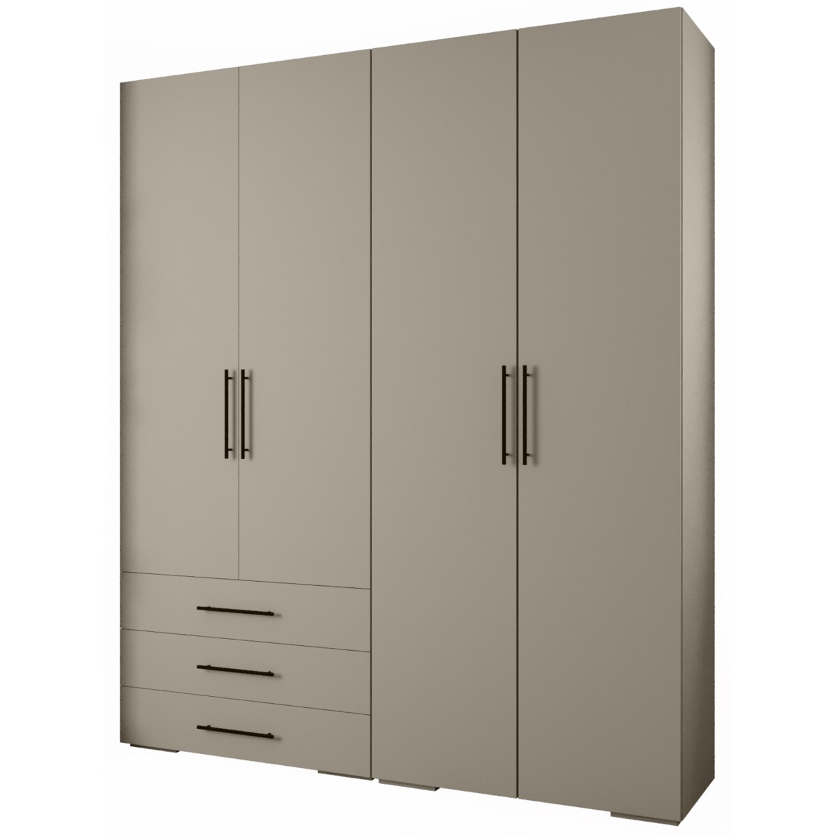 Garderoba wysoka do przedpokoju INOVA 3 Z15 kaszmir+czarny