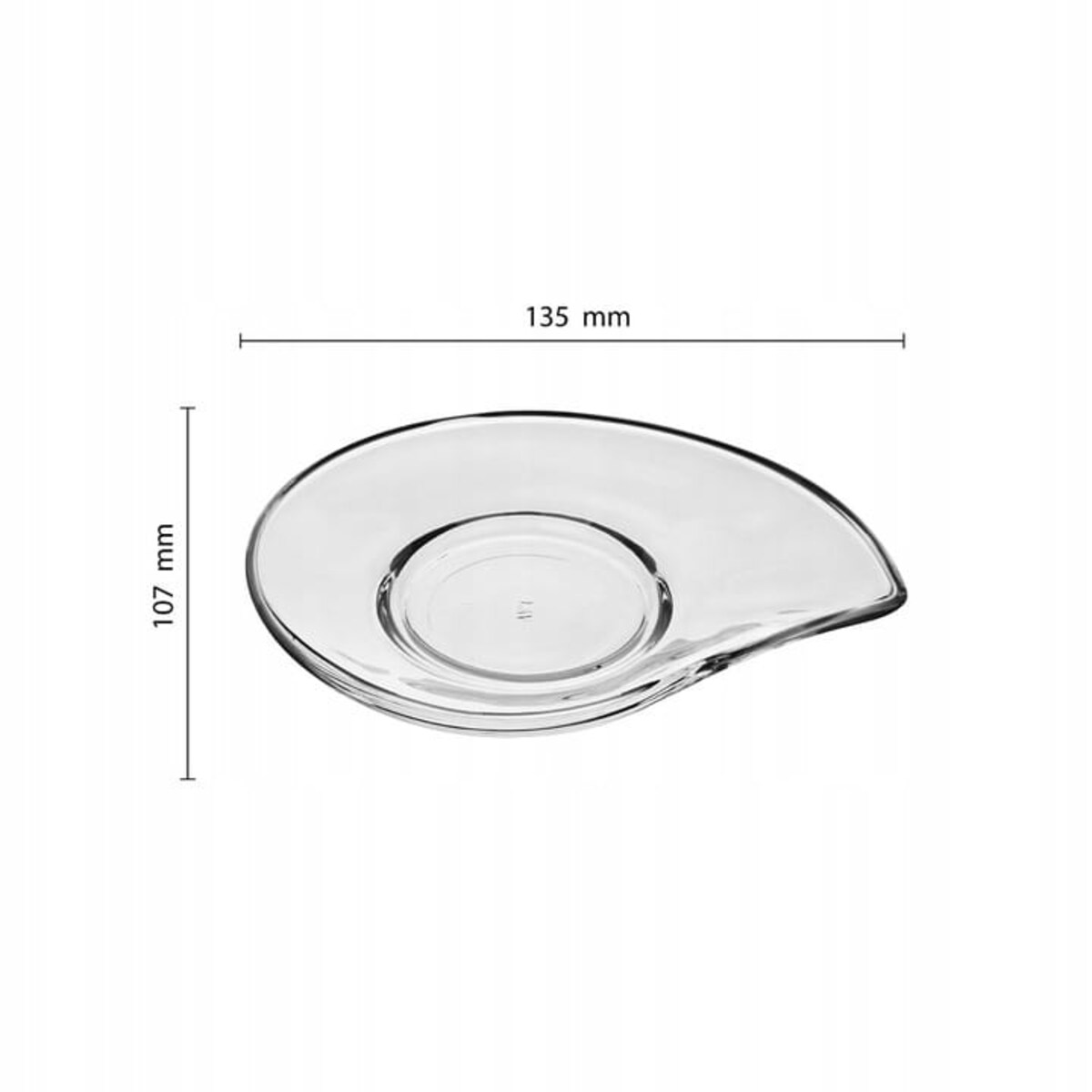Spodek Talerzyk Podstawka w Kształcie Łezki pod Szklankę Kubek 13,5 cm 6 szt