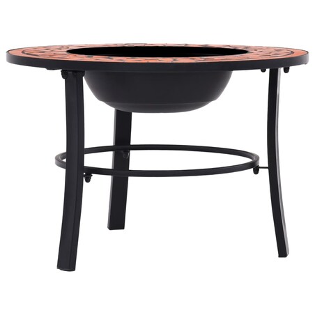 vidaXL Palenisko z mozaiką, terakota, 68 cm, ceramika