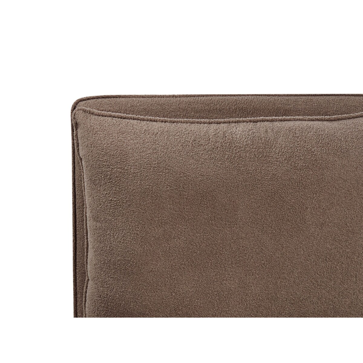 Łóżko z pojemnikiem Boucle BAJONNA 180 x 200 cm Beżowoszary