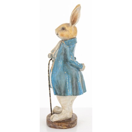 Figurka - królik w niebieskim płaszczu 26x12x9,5 cm CONTENIDO