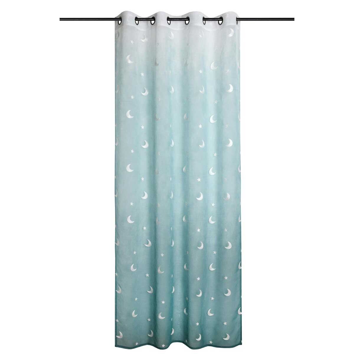 Firana z motywem księżyca 140 x 260 cm
