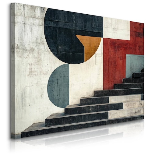 Obraz Do Salonu Sypialni Schody Okręgi Wzory Geometryczne Abstrakcja 70x50cm