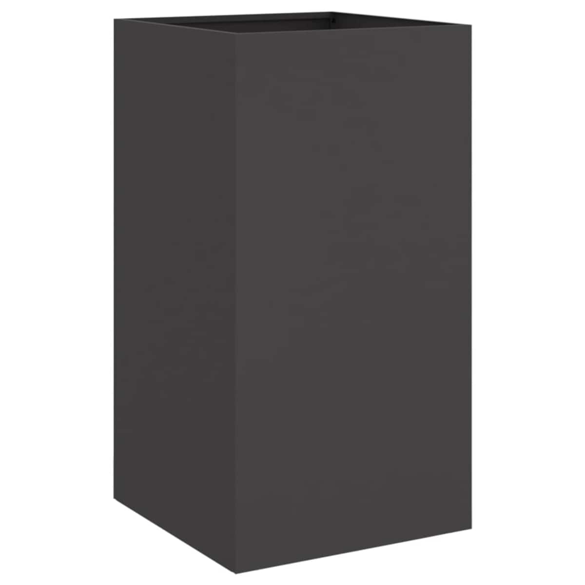 vidaXL Donica, czarna, 42x38x75 cm, stal