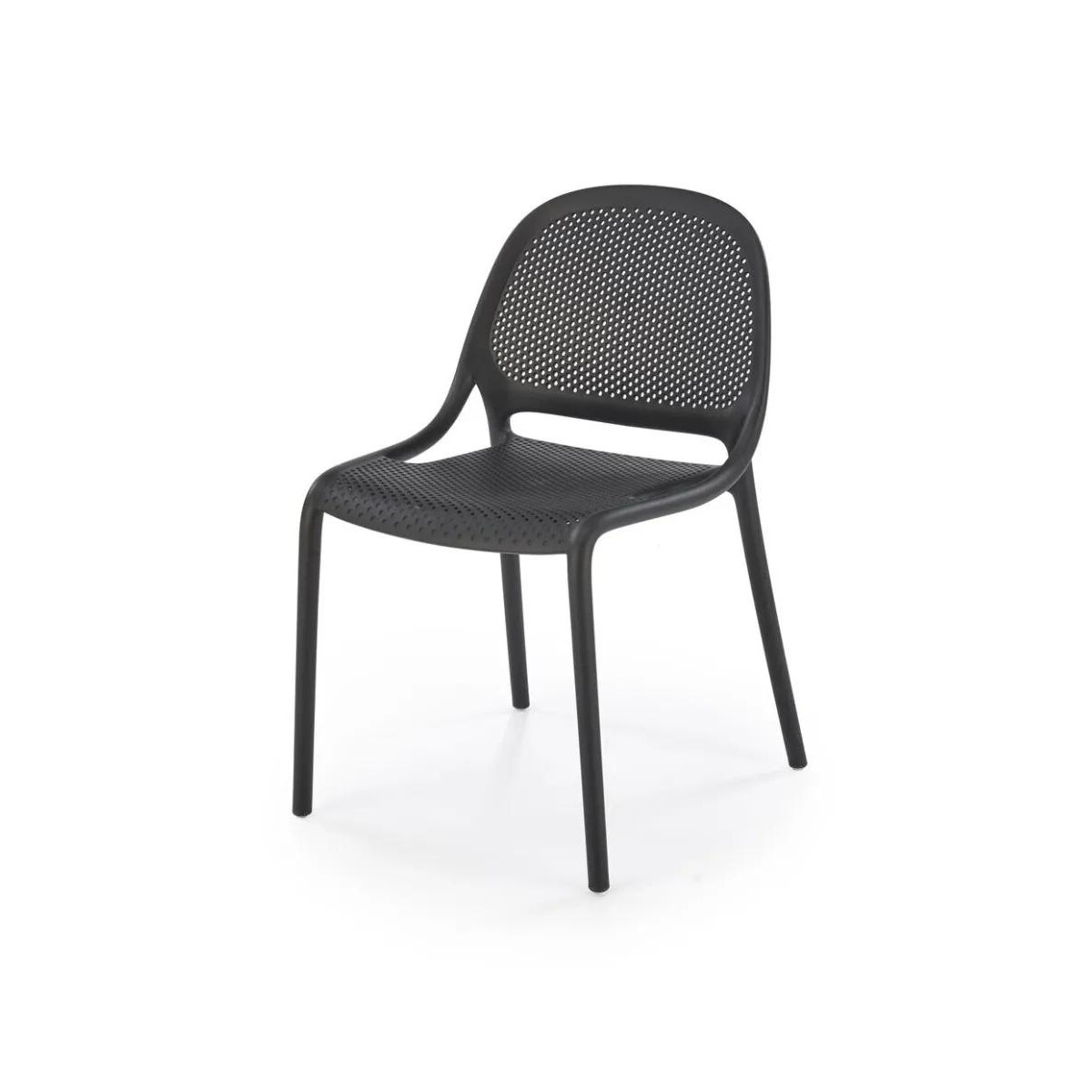Krzesło K532 czarne z tworzywa PVC