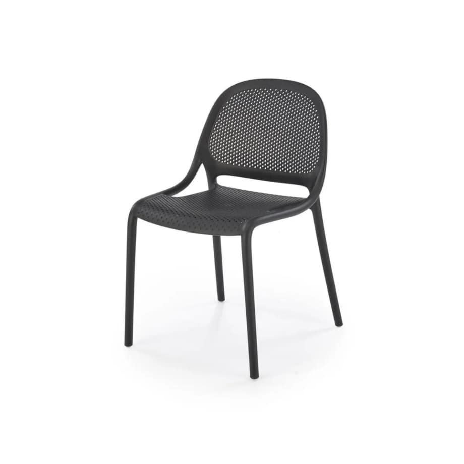 Krzesło K532 czarne z tworzywa PVC