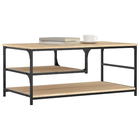 vidaXL Stolik kawowy, dąb sonoma, 90x49x40 cm, materiał drewnopochodny