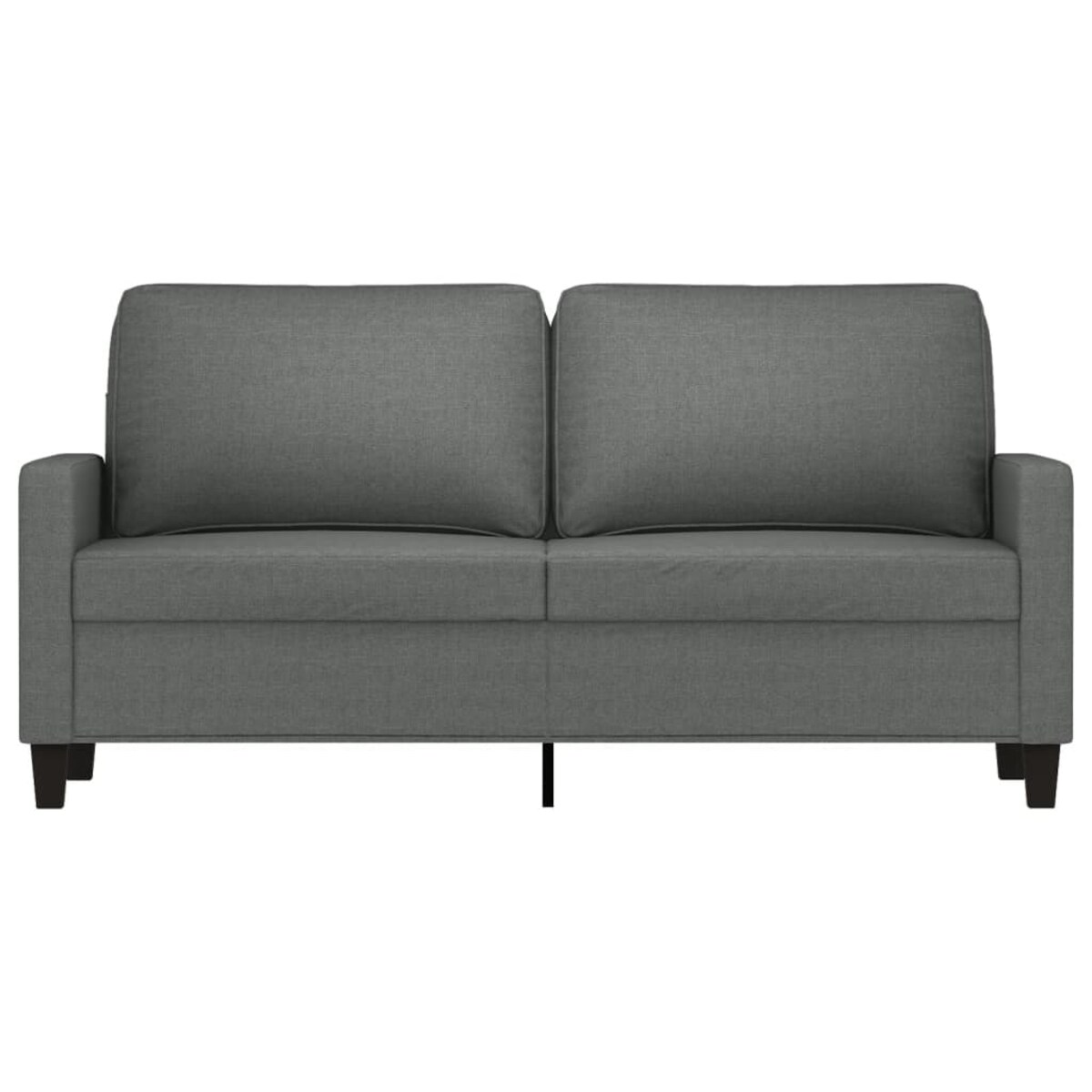 vidaXL Sofa 2-osobowa, ciemnoszara, 140 cm, tapicerowana tkaniną