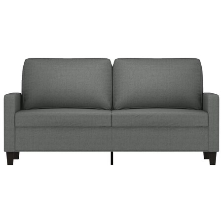 vidaXL Sofa 2-osobowa, ciemnoszara, 140 cm, tapicerowana tkaniną