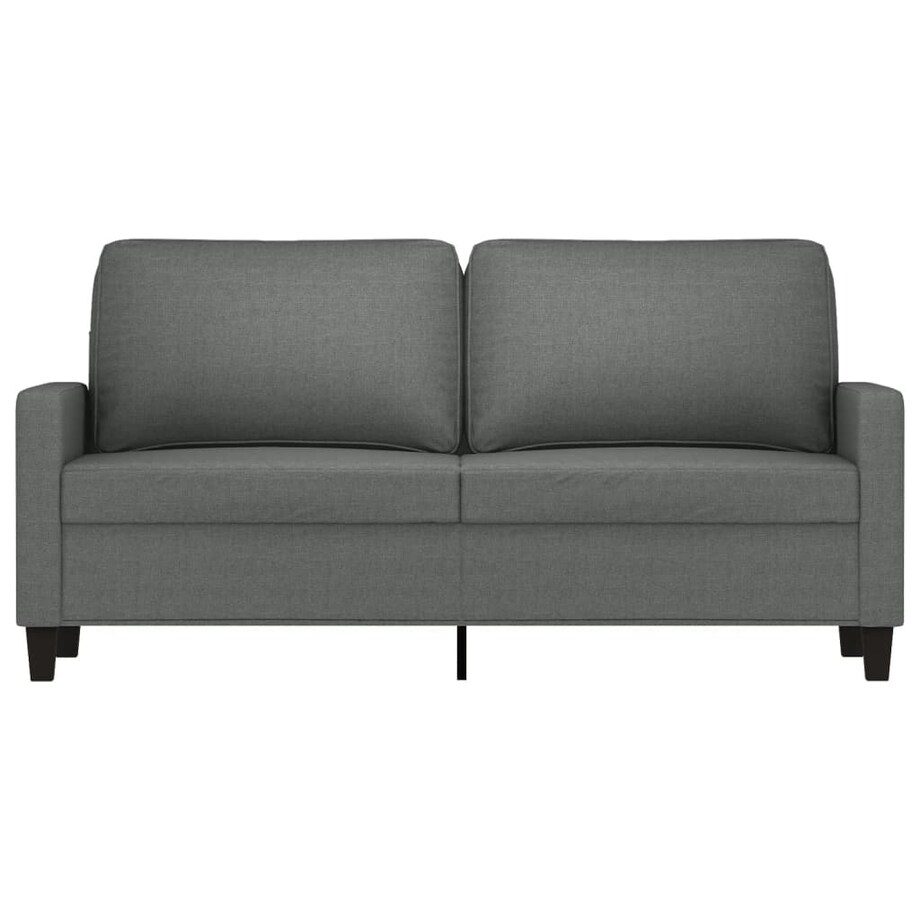 vidaXL Sofa 2-osobowa, ciemnoszara, 140 cm, tapicerowana tkaniną