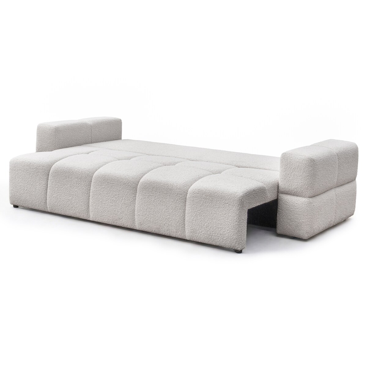 Narożnik SZARY tapicerowany BUENO SOFA z funkcją spania i pojemnikiem