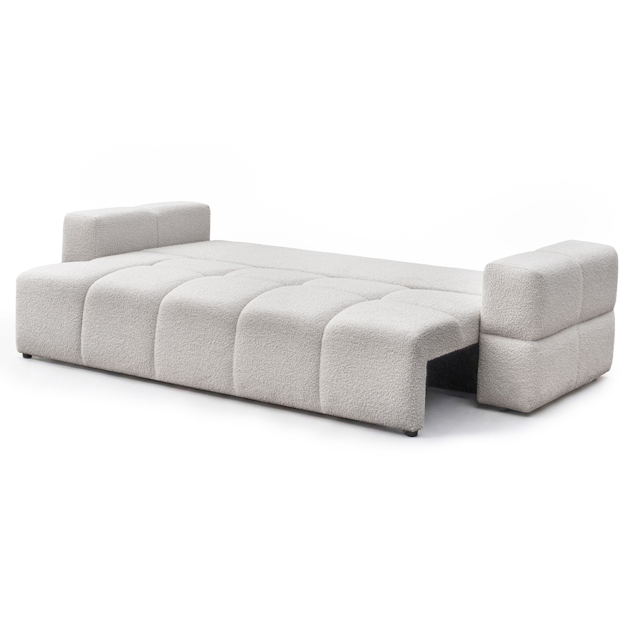 Narożnik SZARY tapicerowany BUENO SOFA z funkcją spania i pojemnikiem