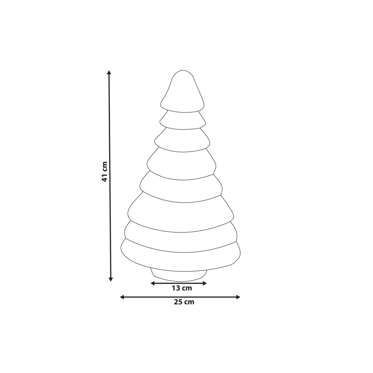 Dekoracja świąteczna LED ANDAN Choinka 41 cm Zielony