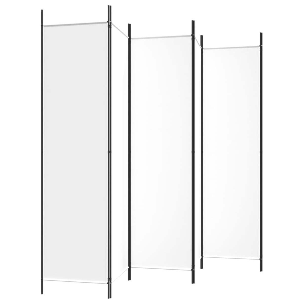 vidaXL Parawan 6-panelowy, biały, 300 x 200 cm, tkanina