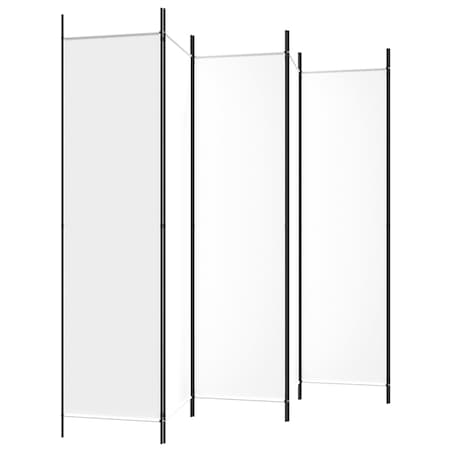 vidaXL Parawan 6-panelowy, biały, 300 x 200 cm, tkanina