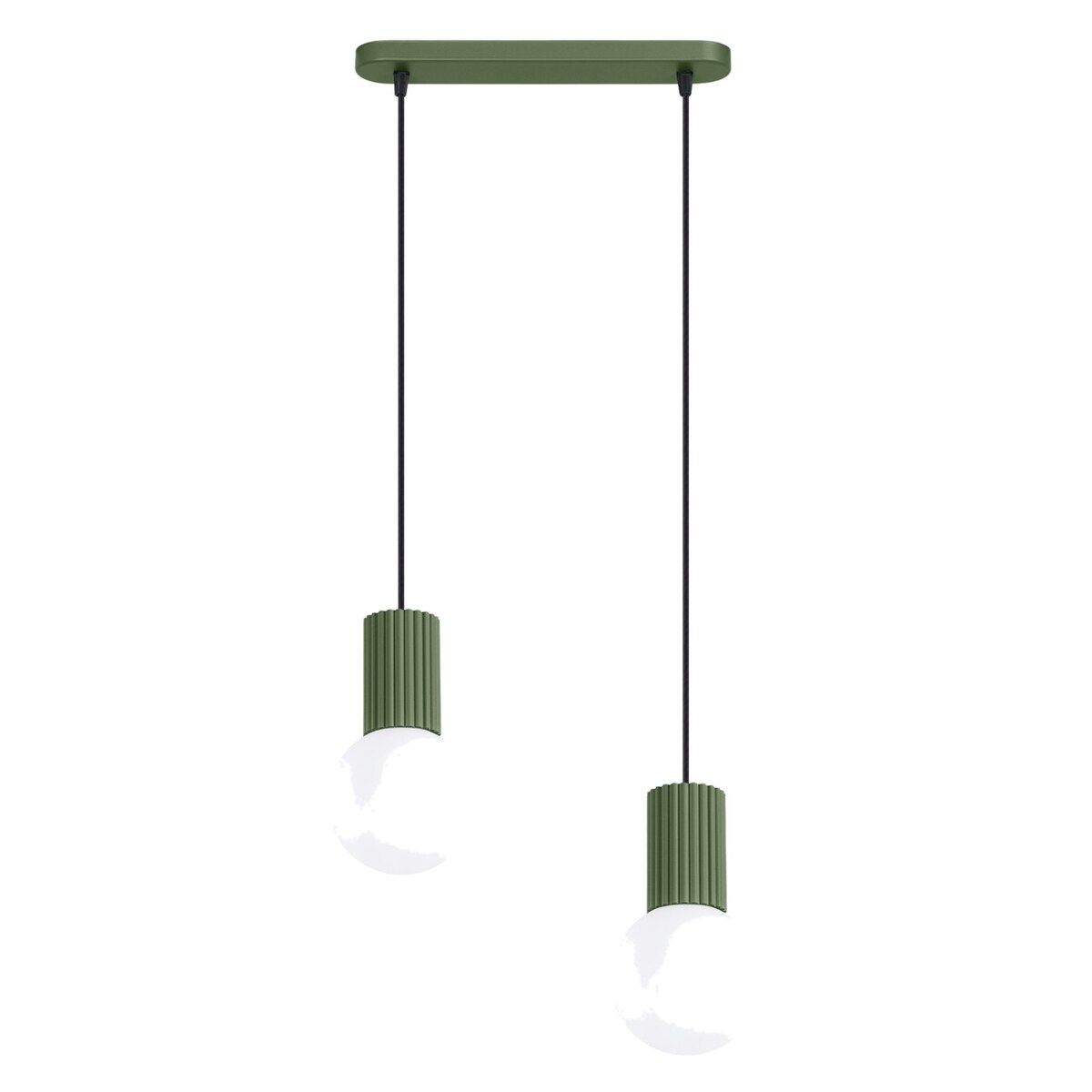Lampa wisząca HALO 2L zielona oliwka