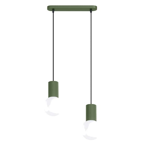 Lampa wisząca HALO 2L zielona oliwka