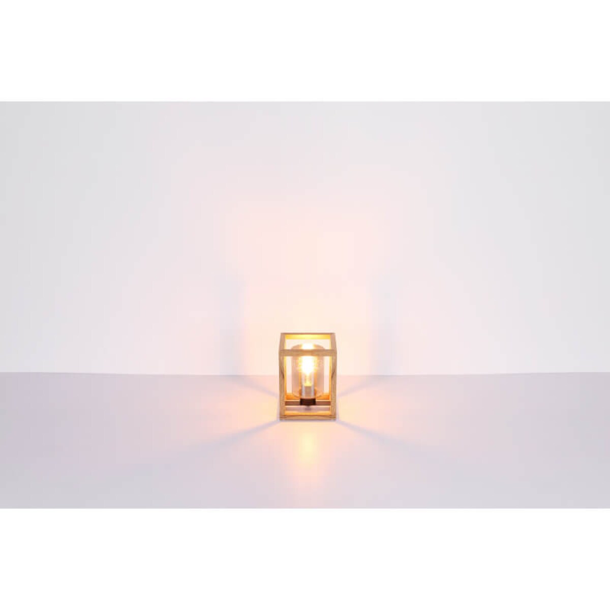 Lampa stołowa Pettey 15497T Globo drewniana do salonu metal szkło czarny