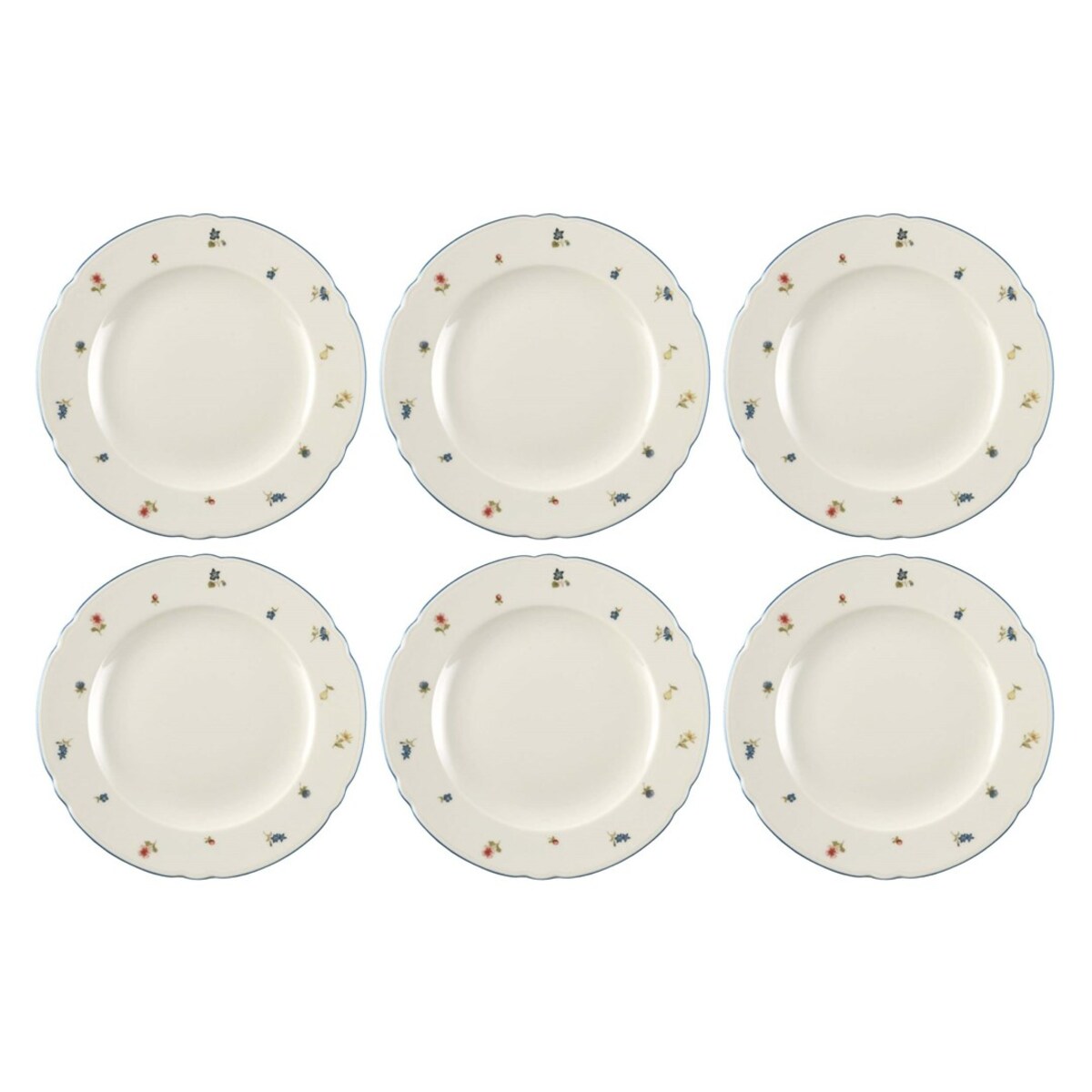 SELTMANN MARIE-LUISE STREUBLUME Zestaw 6 talerzy obiadowych 25 cm