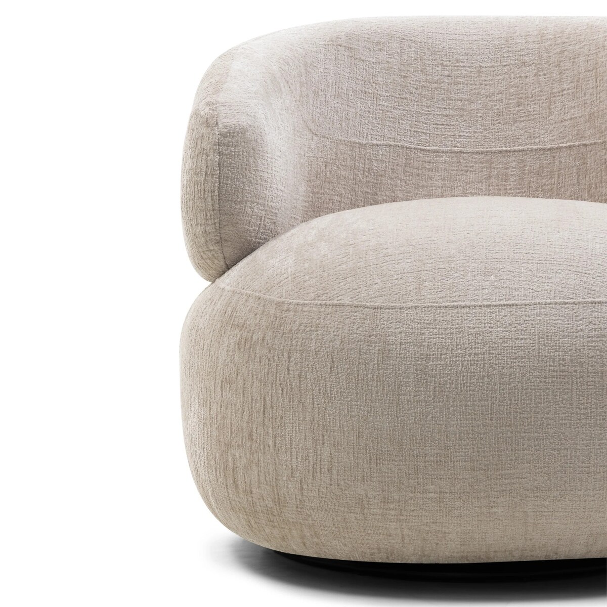 Fotel obrotowy 75x82x85 cm BAMBEL jasnobeżowy